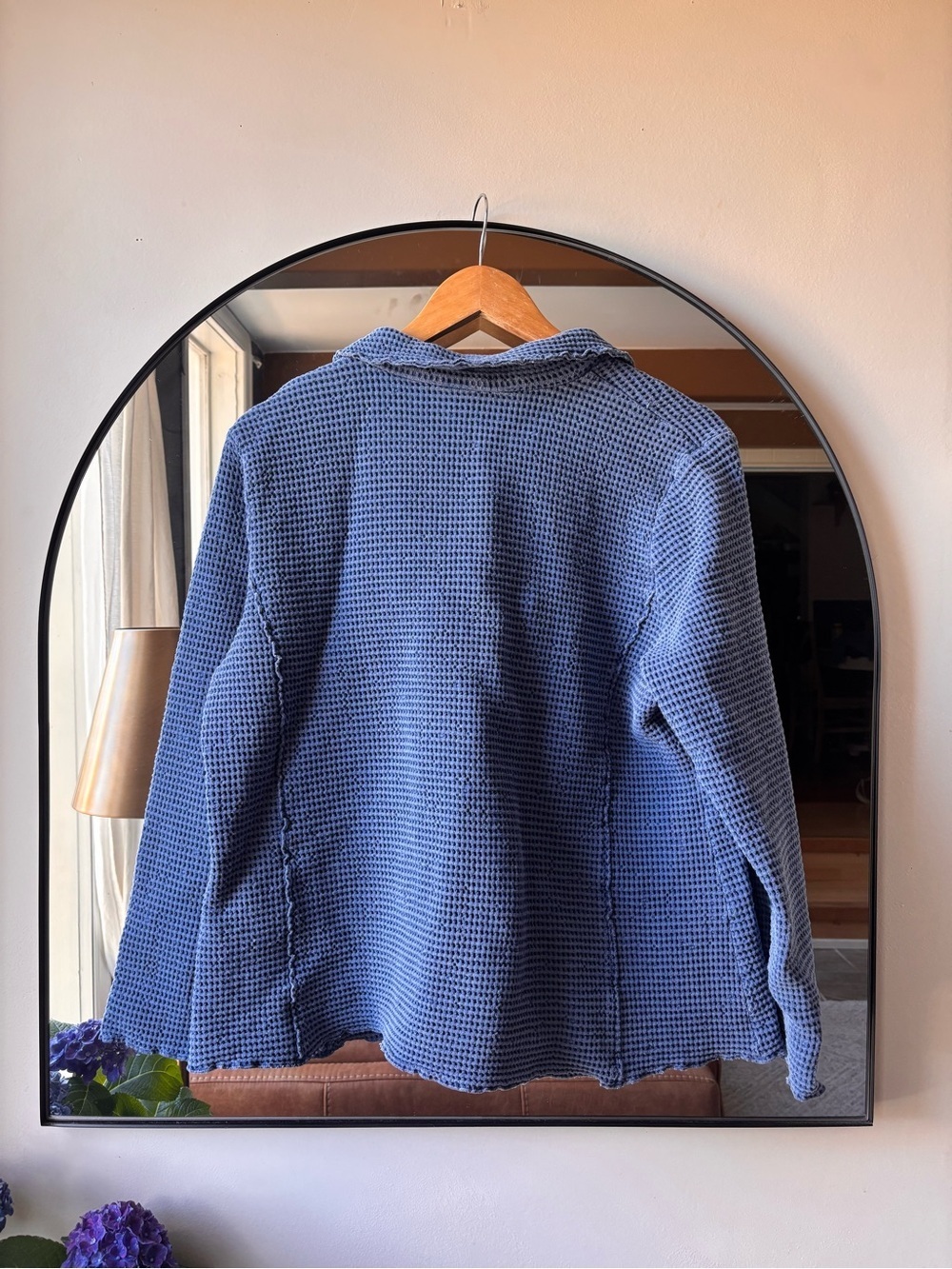 WAFFLE BUTTON JACKET | size large - Picture 5 of 6